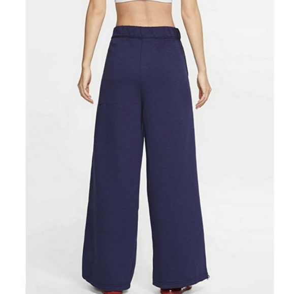 nike fleece wide leg pants